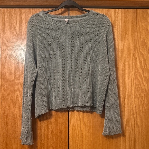 Wishlist Tops - Soft Sage green Knit Sweater